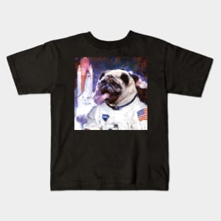 Astronaut Pug Kids T-Shirt